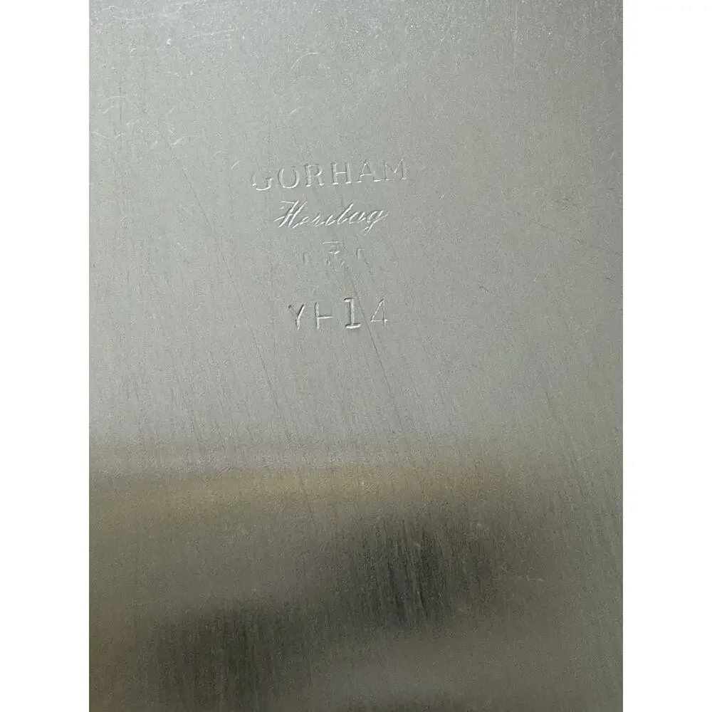 Gorham Heritage Silverplate Serving Tray YH14 Scalloped Gallery 15.5” x 11.5”